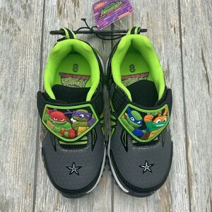 Teenage Mutant Ninja Turtles Toddler Boy Slip On Light-Up Sneakers Shoes Size 8